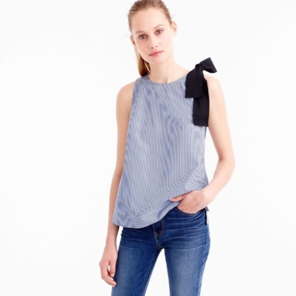 J.Crew Bow Shoulder Tank Top